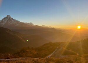 Sonnenaufgang auf Muldai Peak