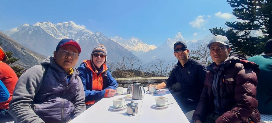 Everest View Hotel mit Blick auf Mt. Everest